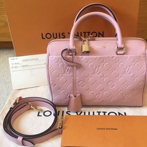 NEW Louis Vuitton Speedy Bandouliere 25 Rose pink